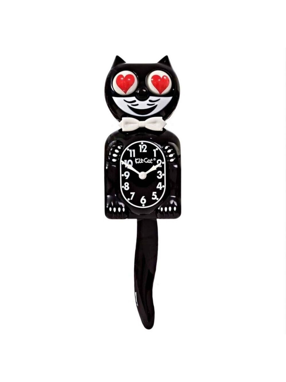 Classic Black Kit-Cat Klock Clock with Heart Eyes Limited Edition